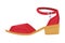 Woman Sandal as Open Type Shoe with Strap Around Ankle as Casual Footwear Vector Illustration