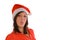 Woman with Santa hat