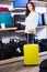 Woman selecting handy trunk in store