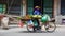 A woman selling fruits at Halong city in Quang Ninh, Vietnam