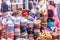 Woman selling hats in the souk