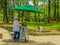 Woman selling snacks in Nara Park