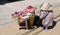 A woman selling toys on street in Saigon, Vietnam