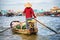 Woman selling watermelon at Floating market at Mekong Can Tho