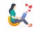 Woman send love mails, chatting