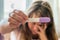 Woman shocked at pregnancy test result