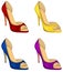 Woman shoes in colors