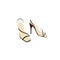 Woman shoes. High heels trendy sandals. Summer chick stilettos. Abstract feminine vector illustrations. Summer trendy