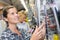 Woman shopping in hardware store