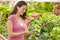 Woman shopping in produce section