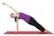 Woman in Side Plank Pose in yoga