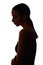 woman silhouette female abuse depressed victim