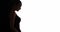 woman silhouette feminine tenderness dark profile