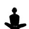 Woman sit lotus posture yoga