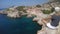 Woman sitting on top of Dubrovnik city of Croatia