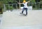 Woman skateboarders riding on a skateboard