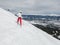 Woman skier ready for run down the hill