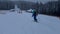 woman skier on the slope beautiful mountains view