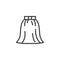 Woman skirt line icon