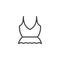 Woman sleeveless blouse line icon