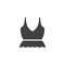 Woman sleeveless blouse vector icon