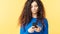 Woman smartphone doubt skepticism suspicious wary