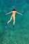 Woman snorkeling at Phi Phi Island, Phuket, Thailand