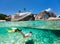 Woman snorkeling at tropical water