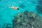 Woman snorkling at Similan Island .Andaman sea thailand, Great f