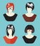 Woman Social Network Avatar collection
