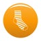 Woman sock icon vector orange