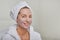 Woman at a spa having a face mask