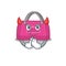 Woman sport bag clothed as devil cartoon character design concept