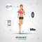 Woman sport jogging wearable technology