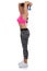 Woman at sports workout training back shoulder triceps full body