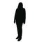 A woman standing body silhouette vector