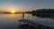 Woman standing on a wharf 01