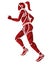 A Woman Start Running Action Marathon Runner Cartoon Sport Graphic