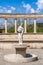 Woman statue holding a water jug at the amphitheater in Dilijan, Armenia