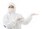 Woman in sterilize lab coat