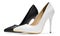 Woman stiletto high heel shoes isolated black white