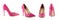 Woman stiletto high heel shoes isolated pink