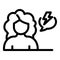 Woman stress icon, outline style