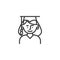 Woman student line icon