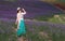 A Woman in Stunning Large Lavender Field