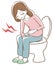 Woman suffering from stomachache illustration