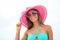 Woman with sunhat