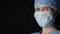 Woman surgeon with mask on 1080p
