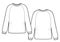 Woman sweatshirt with raglan sleeves. Vector template