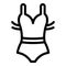 Woman swimsuit icon, outline style